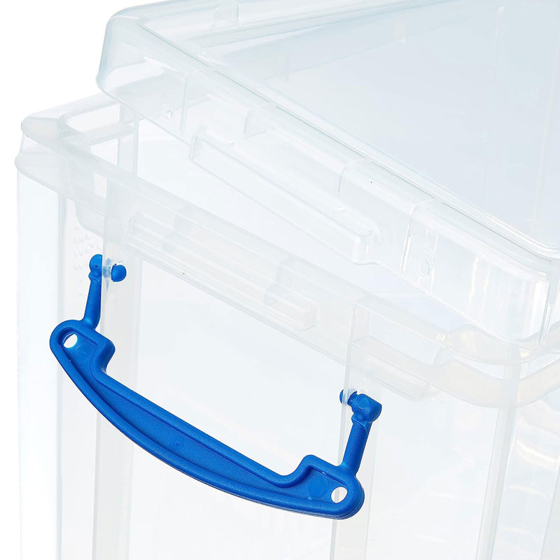 Really Useful 19L Storage Box 2-Pack – Clear Plastic With Clip Lock Handles & Snap Lid – For Home, Office & Organizing
